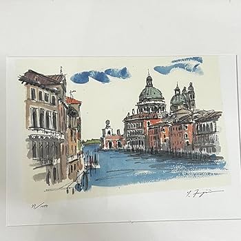 Amazon.co.jp: 藤森悠二 絵画 リトグラフ ヨーロッパ風景 3点